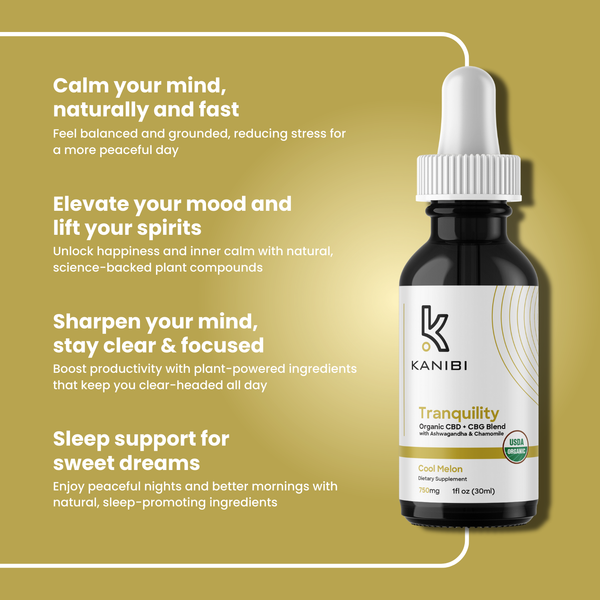 Tranquility CBD+CBG Blend: Relax, Reduce Anxiety, and Restore