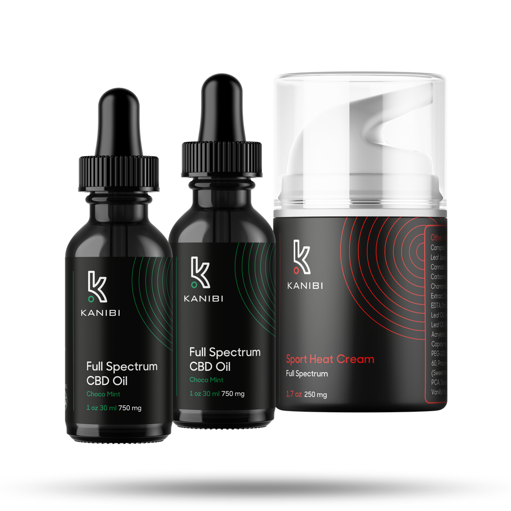 Full Spectrum CBD Oil plus Sports Cream Combo Pack - KANIBI