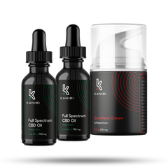 Full Spectrum CBD Oil plus Sports Cream Combo Pack - KANIBI